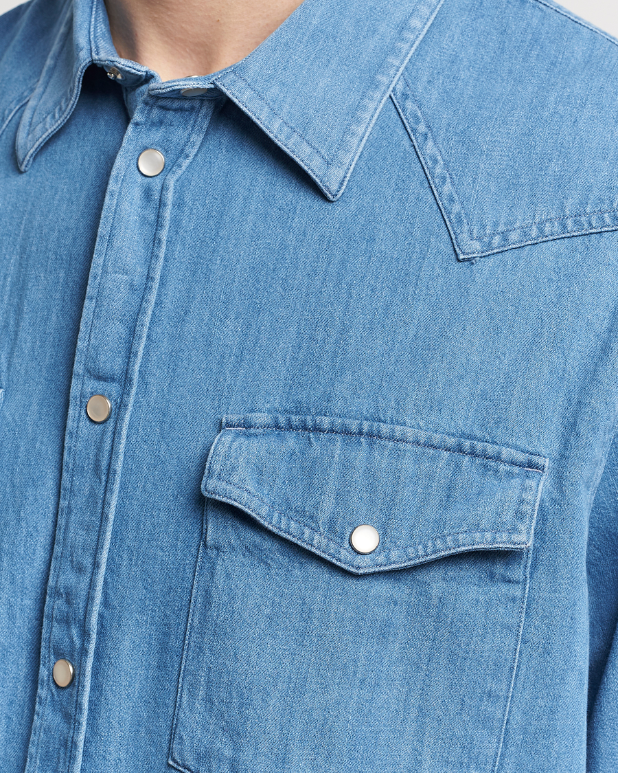 Homme | Chemises | J.Lindeberg | Carson Denim Shirt Bijou Blue