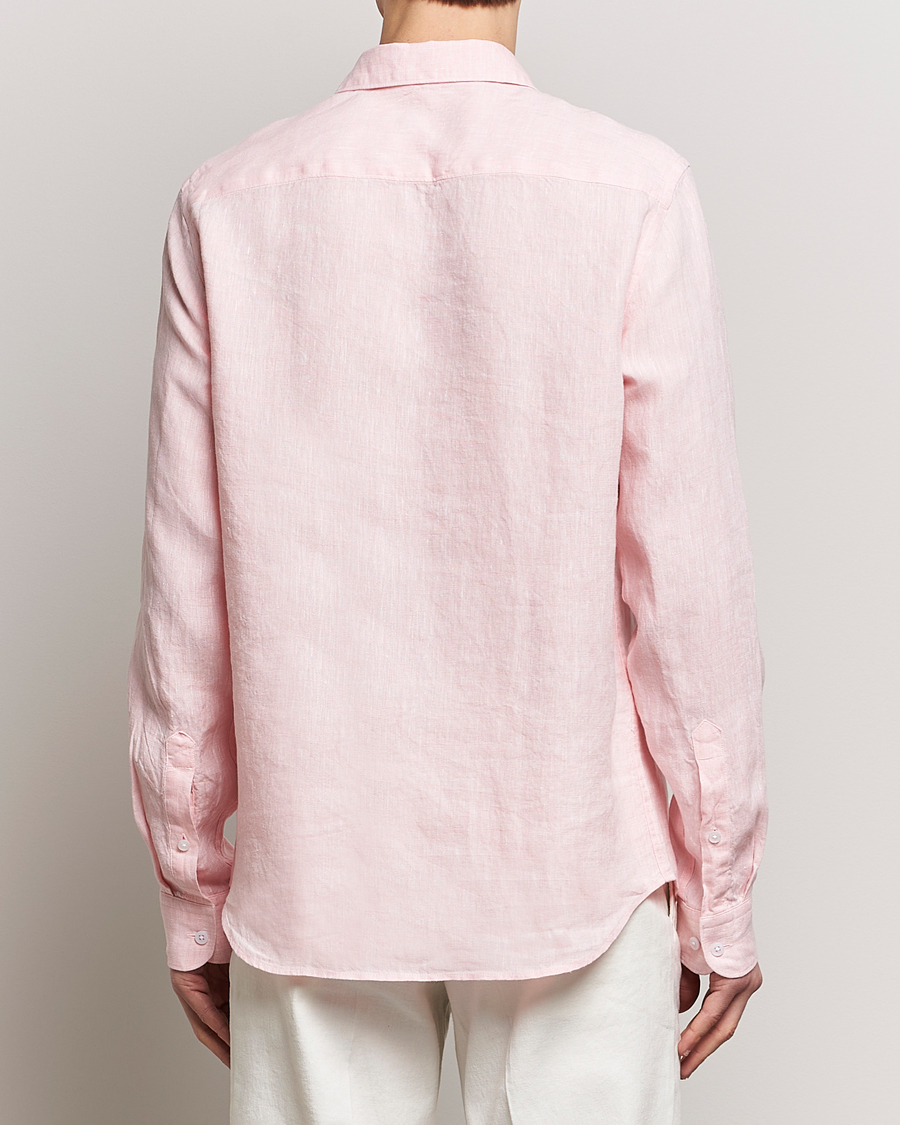 Homme | Chemises | J.Lindeberg | Slim Fit Linen Melange Shirt Powder Pink