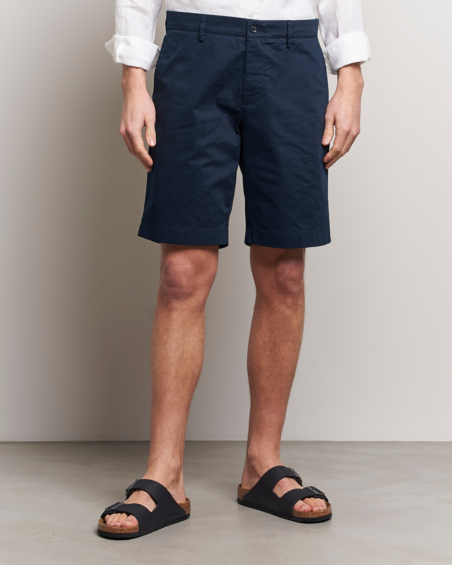Homme | Shorts Chinos | J.Lindeberg | Nathan Cloud Satin Shorts Navy
