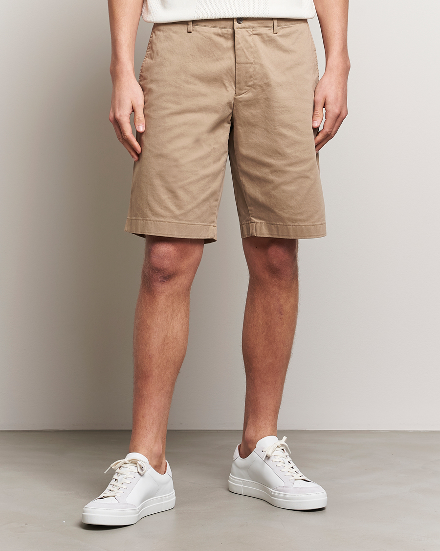 Homme | Shorts Chinos | J.Lindeberg | Nathan Cloud Satin Shorts Batique Khaki