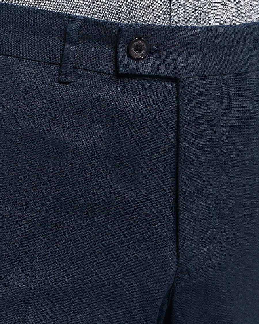 Homme | Pantalons | J.Lindeberg | Lois Cotton/Linen Stretch Pants Navy