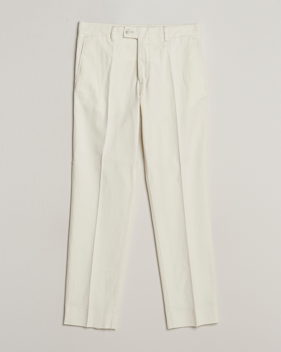 Homme | Pantalons | J.Lindeberg | Lois Cotton/Linen Stretch Pants Cloud White