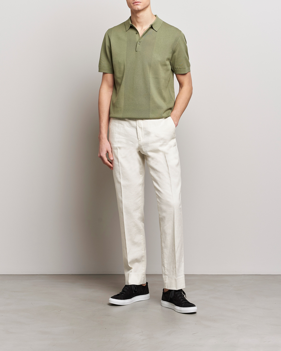 Homme | Pantalons | J.Lindeberg | Lois Cotton/Linen Stretch Pants Cloud White
