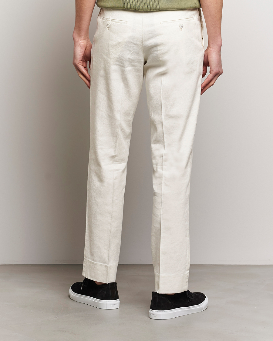 Homme | Pantalons | J.Lindeberg | Lois Cotton/Linen Stretch Pants Cloud White