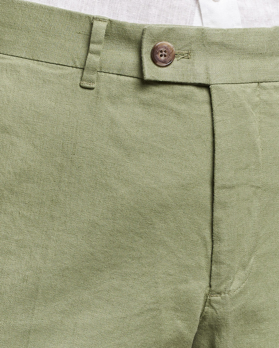 Homme | Pantalons | J.Lindeberg | Lois Cotton/Linen Stretch Pants Oil Green