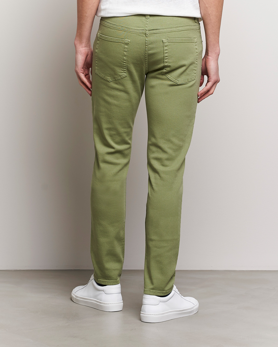 Homme | Pantalons | J.Lindeberg | Jay Twill Slim Stretch 5-Pocket Trousers Oil Green