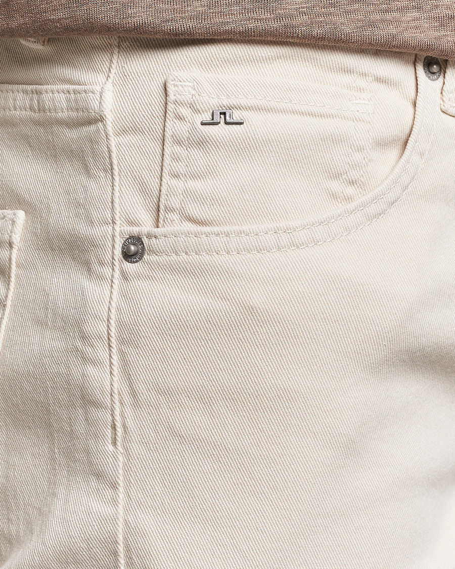 Homme | Pantalons | J.Lindeberg | Jay Twill Slim Stretch 5-Pocket Trousers Moonbeam