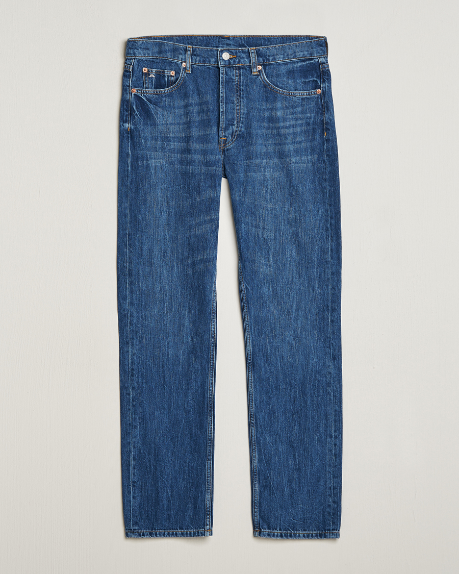 Homme | Jeans | J.Lindeberg | Cody Slub Regular Jeans Mid Blue