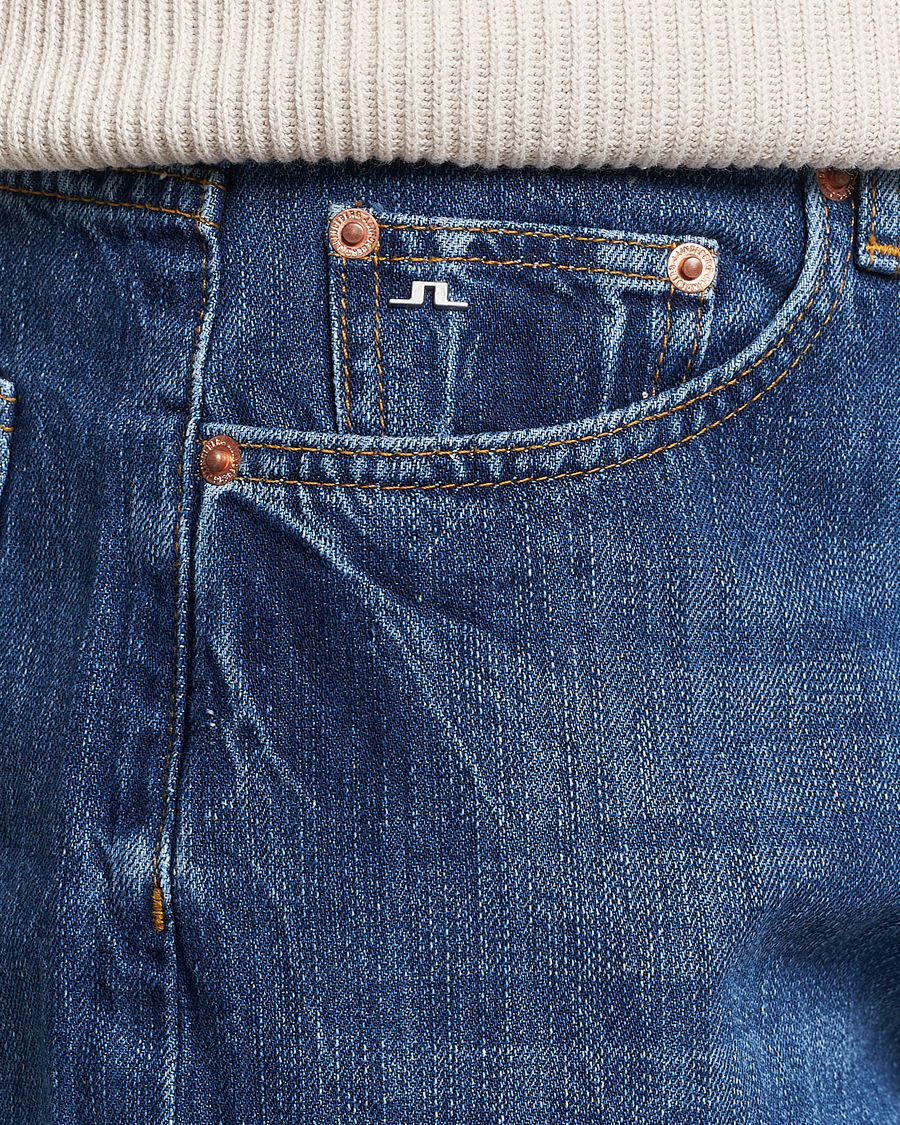 Homme | Jeans | J.Lindeberg | Cody Slub Regular Jeans Mid Blue