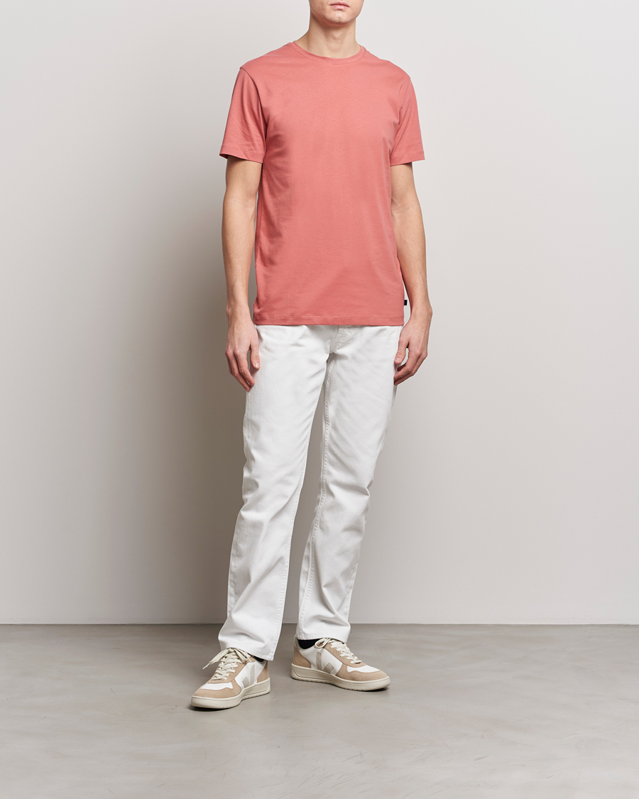 Homme | T-shirts | J.Lindeberg | Sid Basic T-Shirt Dusty Cedar