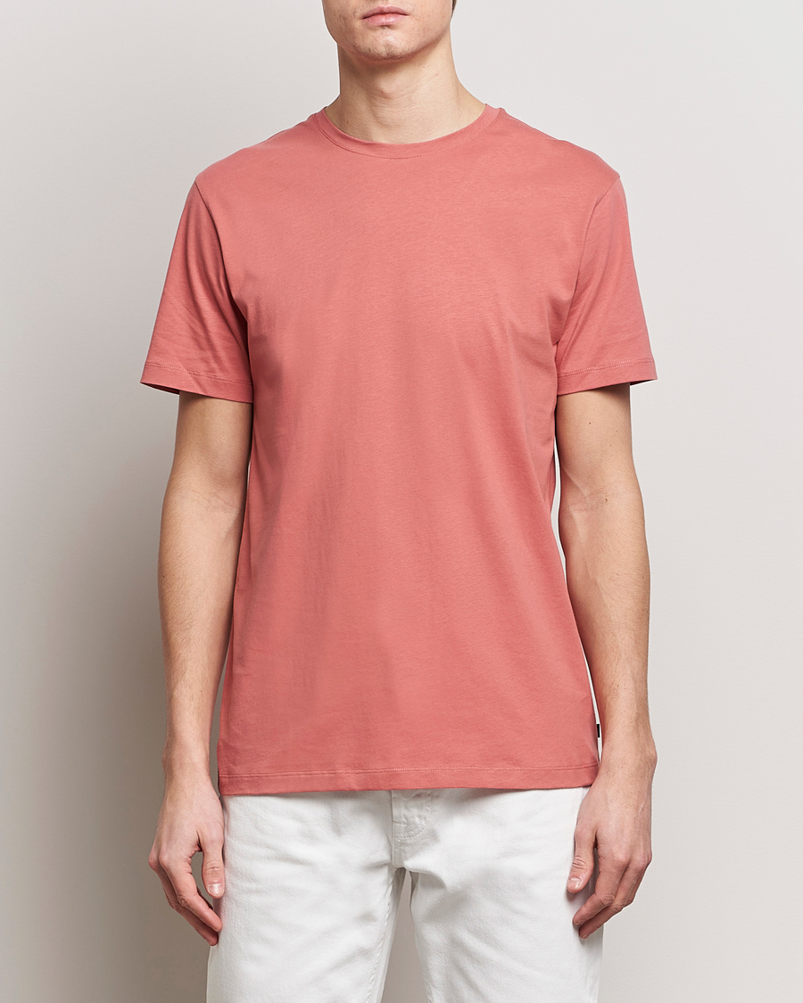 Homme | T-shirts | J.Lindeberg | Sid Basic T-Shirt Dusty Cedar
