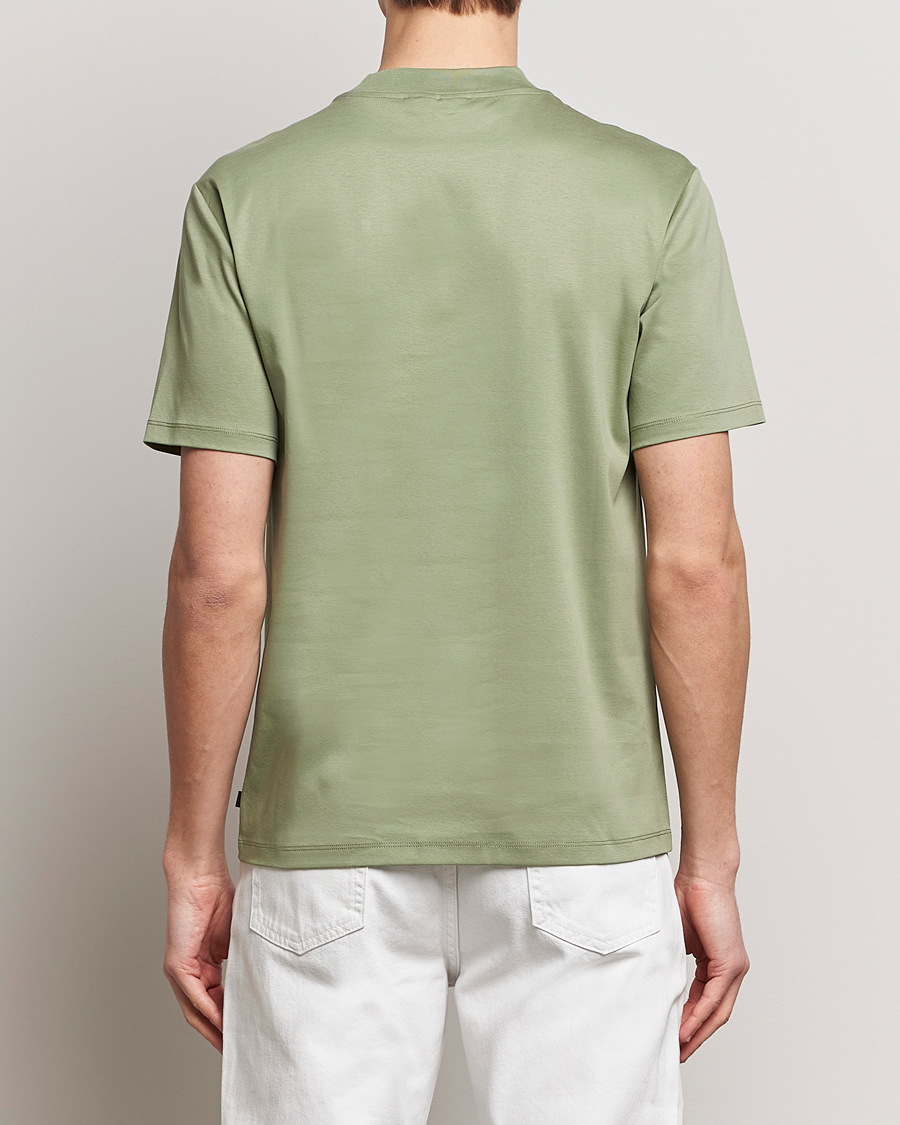 Homme | T-shirts | J.Lindeberg | Ace Mock Neck T-Shirt Oil Green