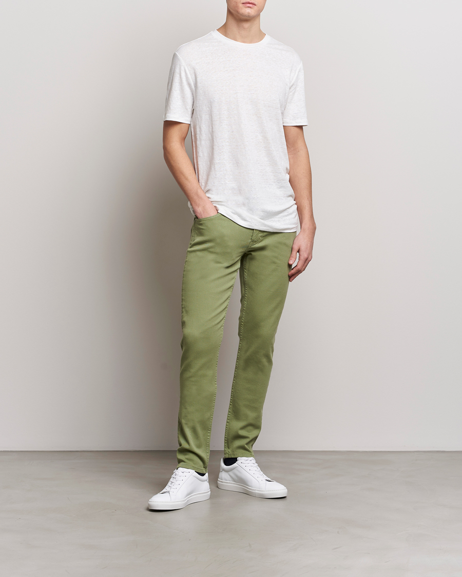 Homme | T-shirts | J.Lindeberg | Coma Linen T-Shirt Cloud White