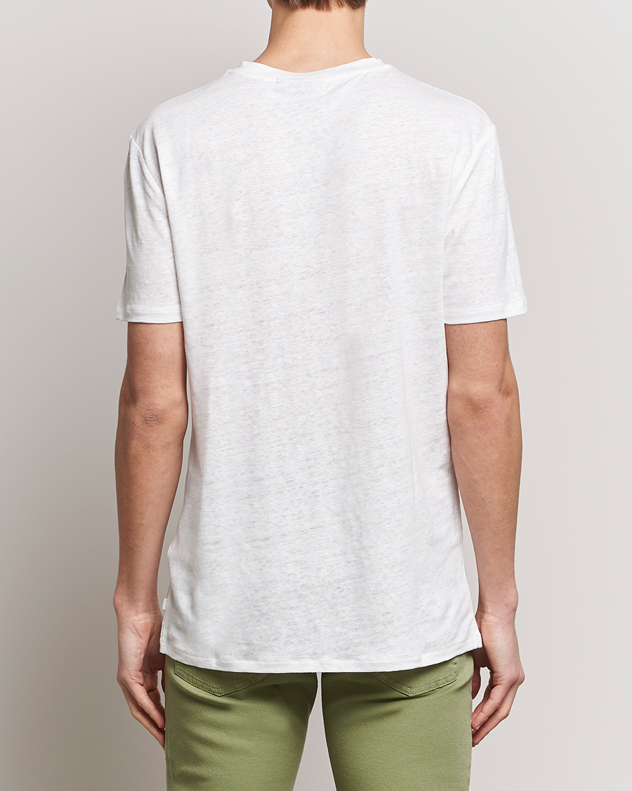 Homme | T-shirts | J.Lindeberg | Coma Linen T-Shirt Cloud White