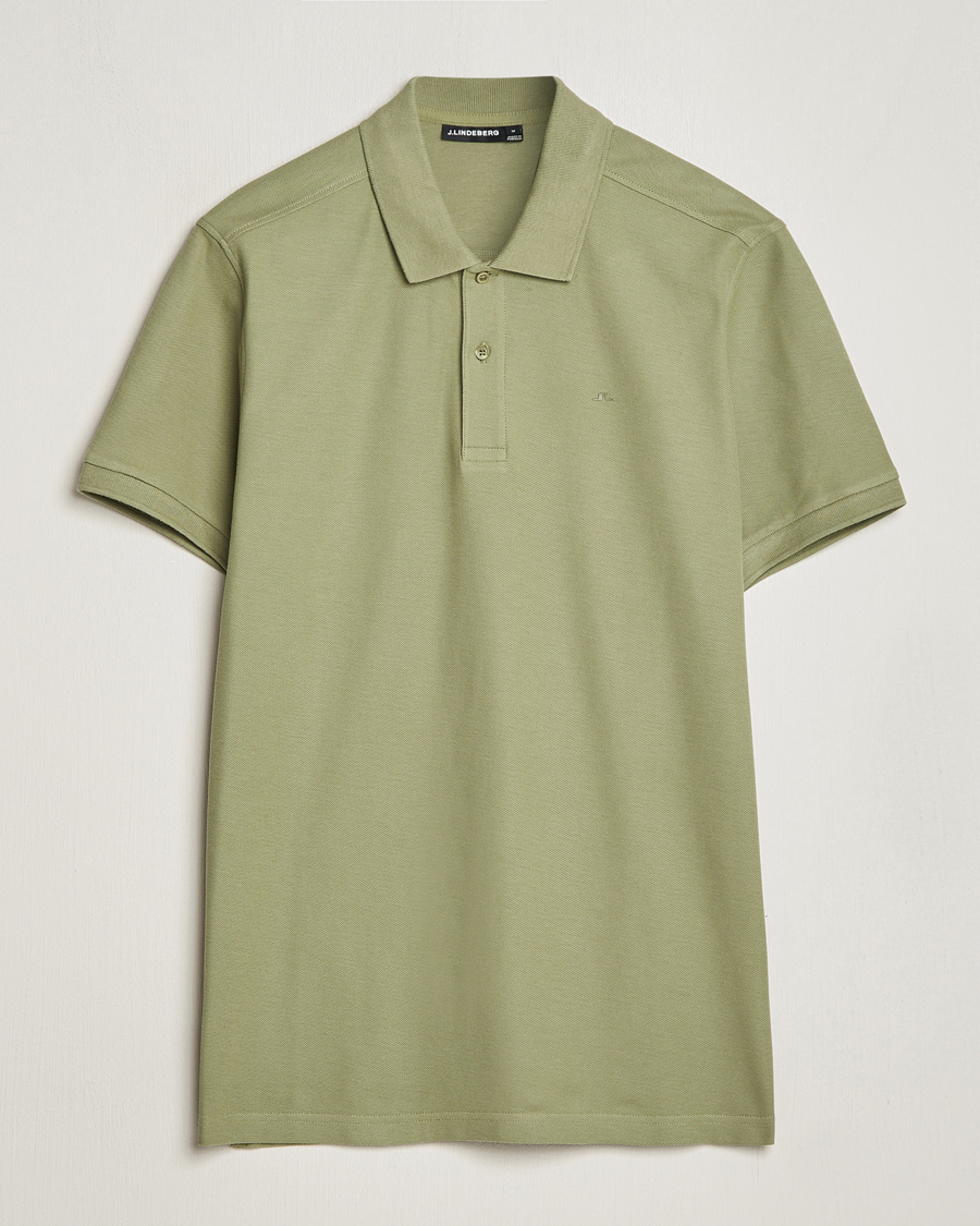 Homme | Polos | J.Lindeberg | Troy Polo Shirt Oil Green