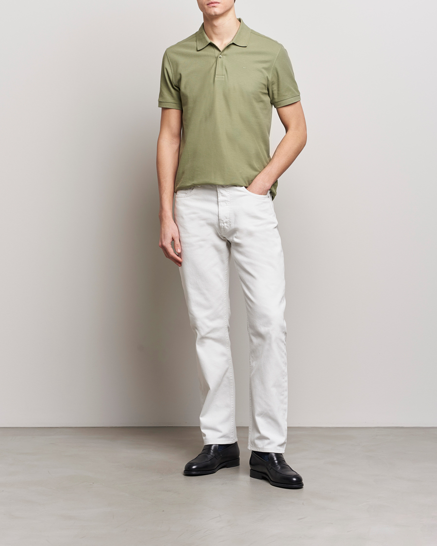 Homme | Polos | J.Lindeberg | Troy Polo Shirt Oil Green