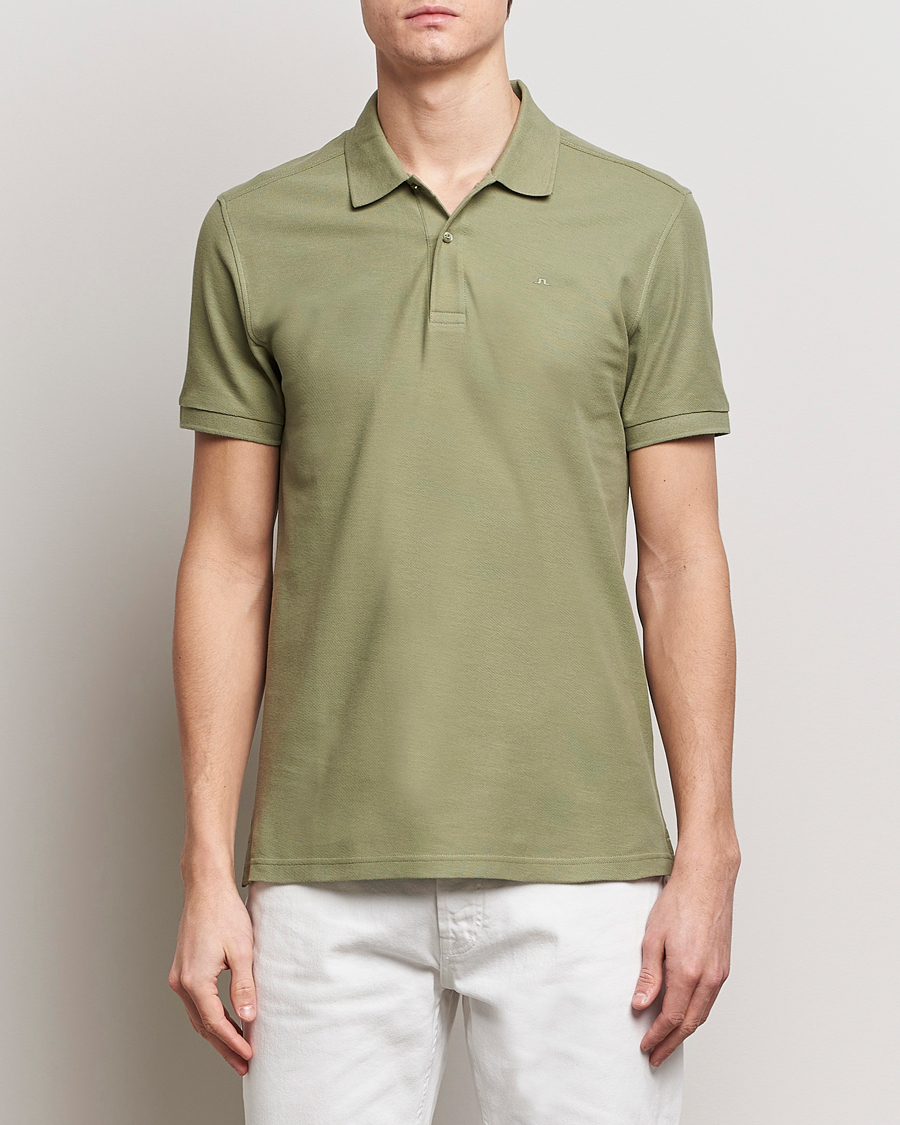 Homme | Polos | J.Lindeberg | Troy Polo Shirt Oil Green