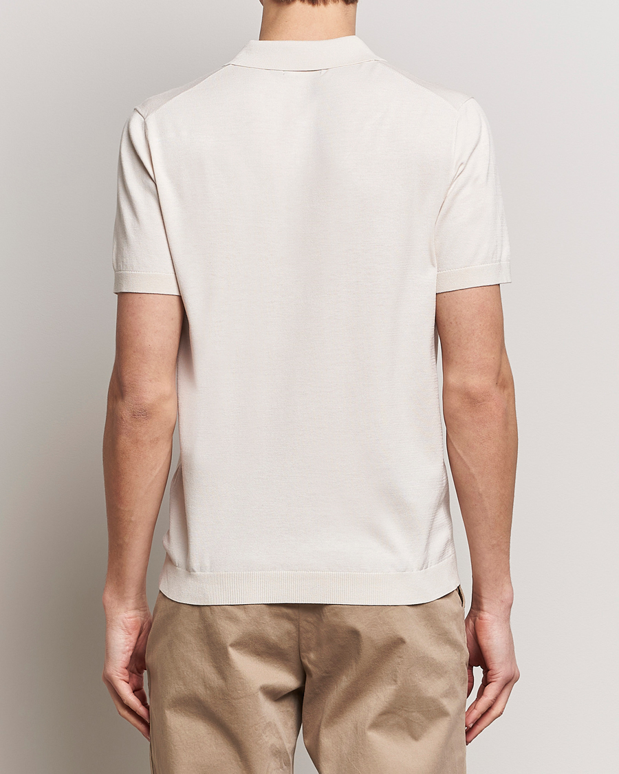 Homme | Polos | J.Lindeberg | Ridge Rayon Silk Polo Moonbeam