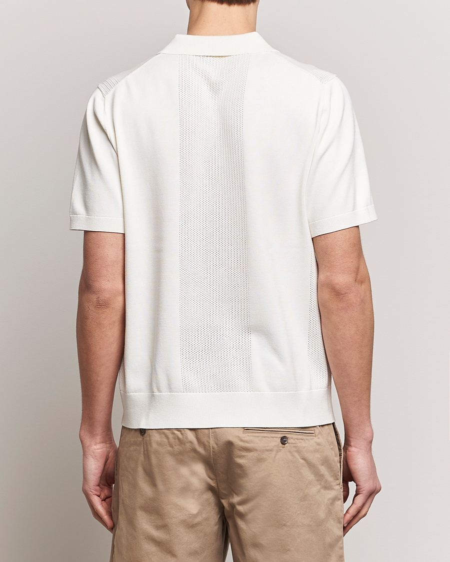 Homme | Polos | J.Lindeberg | Reymond Solid Knitted Polo Cloud White