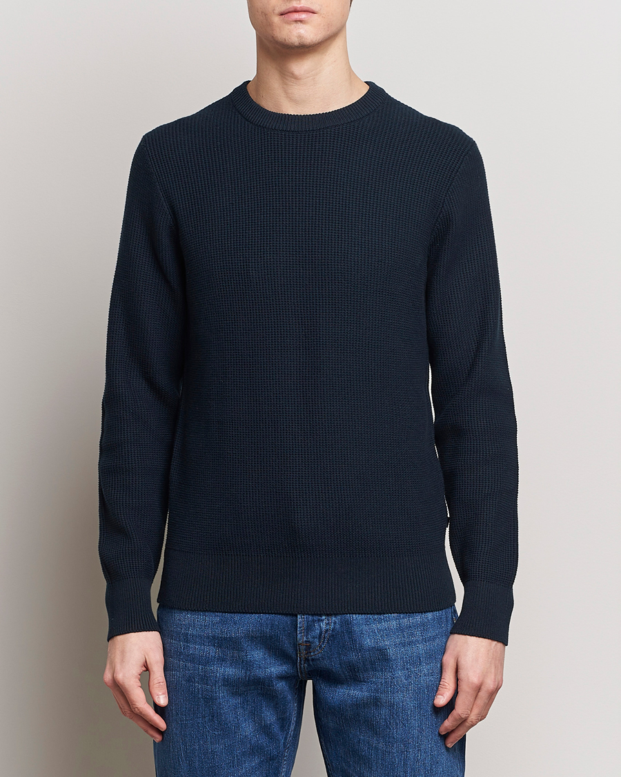 Homme | Pulls Et Tricots | J.Lindeberg | Arthur Structure Organic Cotton Crew Neck Navy