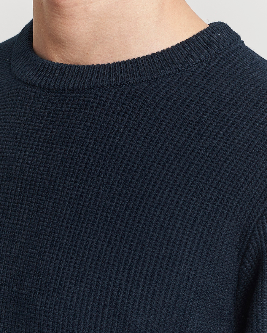 Homme | Pulls Et Tricots | J.Lindeberg | Arthur Structure Organic Cotton Crew Neck Navy