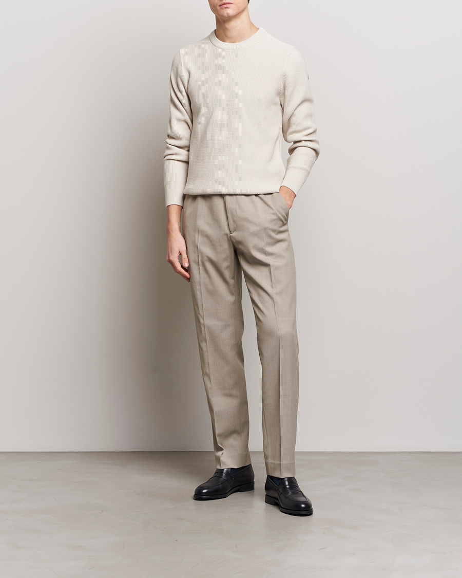 Homme | Pulls Et Tricots | J.Lindeberg | Arthur Structure Organic Cotton Crew Neck Moonbeam