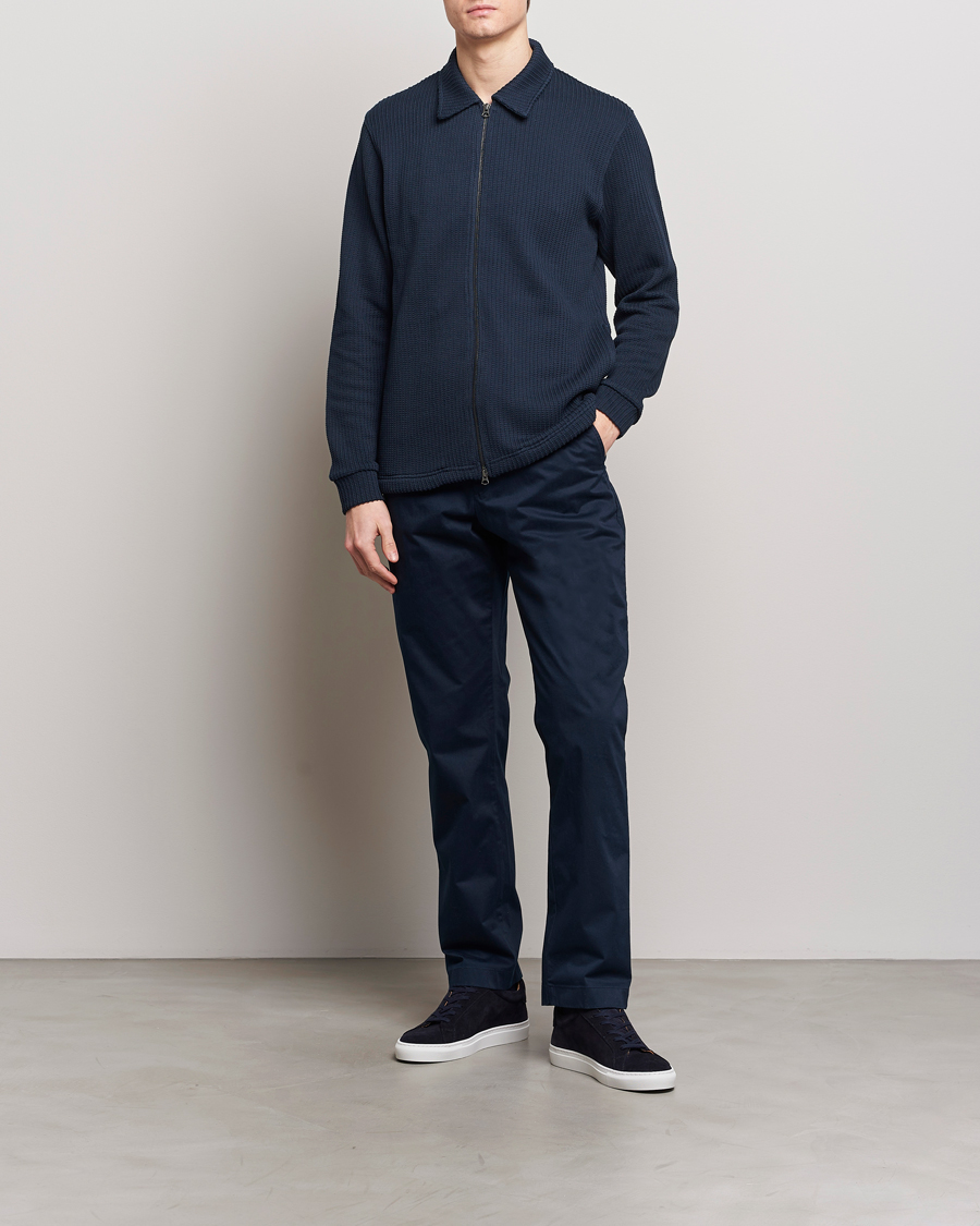 Homme | Pulls Et Tricots | J.Lindeberg | Lansa Jersey Zip Jacket Navy