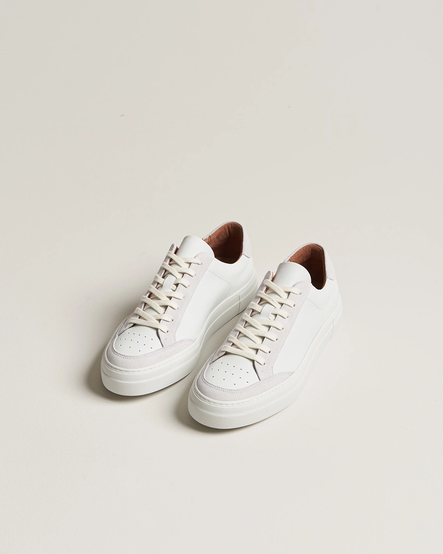 Homme | Baskets Blanches | J.Lindeberg | Art Signature Leather Sneaker White