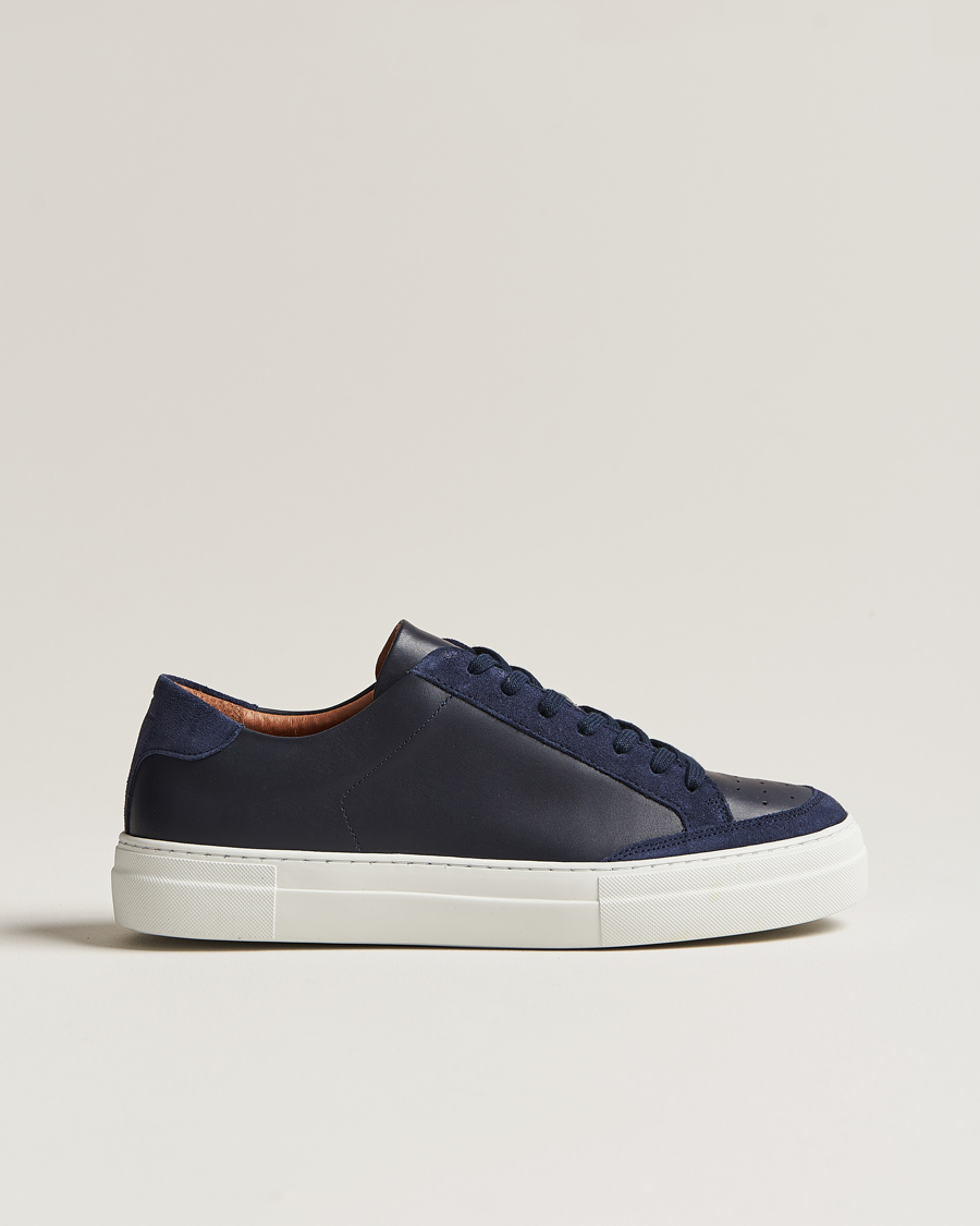 Homme | J.Lindeberg Art Signature Leather Sneaker Navy | J.Lindeberg | Art Signature Leather Sneaker Navy