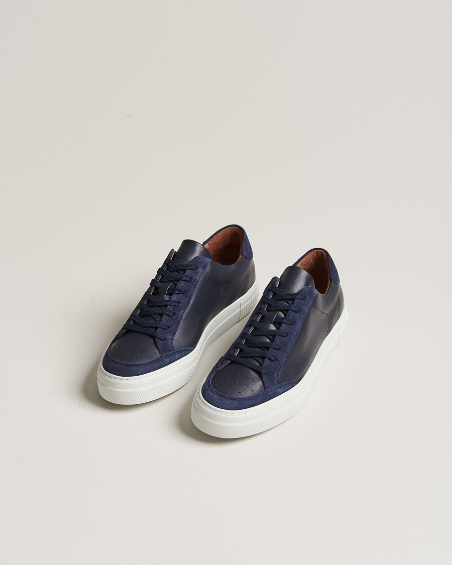 Homme | Business & Beyond | J.Lindeberg | Art Signature Leather Sneaker Navy