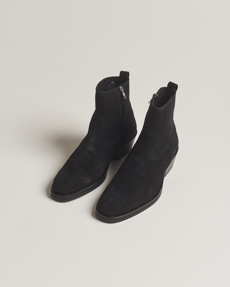 Homme | Chaussures En Daim | J.Lindeberg | Wyatt Suede Boots Black