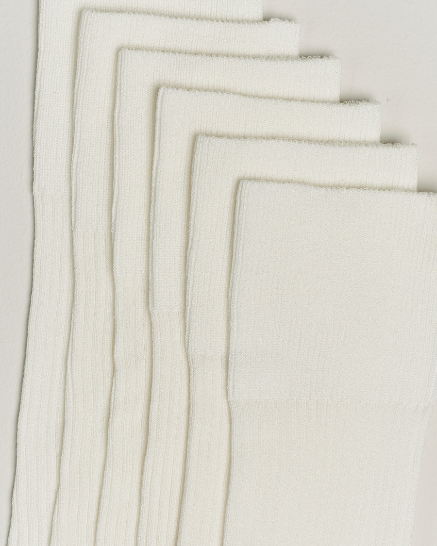 Homme | Sections | CDLP | 6-Pack Cotton Rib Socks White