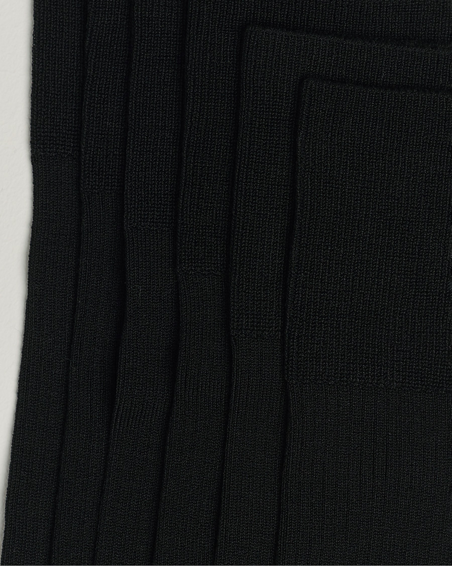 Homme | Chaussettes Quotidiennes | CDLP | 6-Pack Cotton Rib Socks Black
