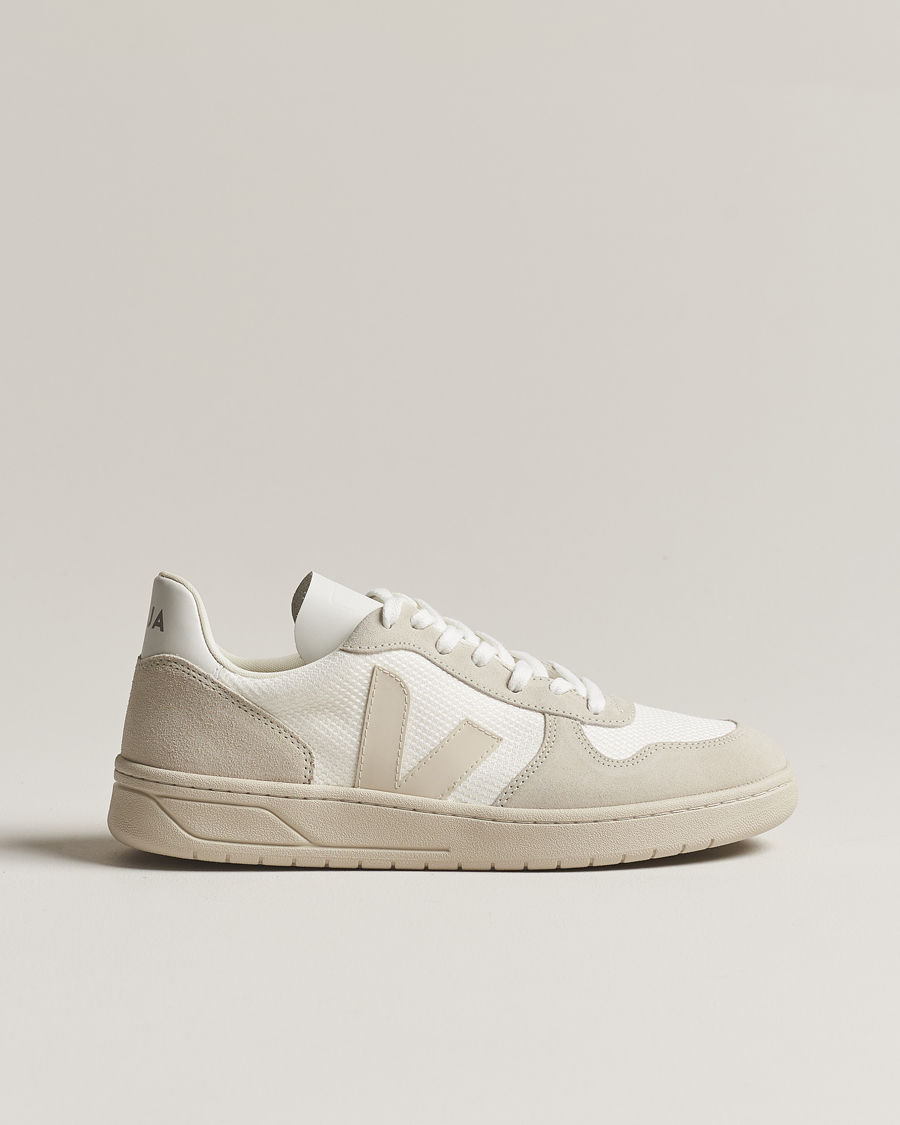 Homme | Veja V-10 Mesh Sneaker White/Natural Pierre | Veja | V-10 Mesh Sneaker White/Natural Pierre