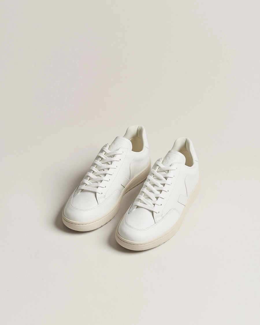 Homme | Baskets Blanches | Veja | V-12 Leather Sneaker Extra White