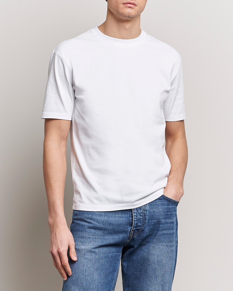 Homme | Sections | Drake's | Bird Graphic Print Hiking T-Shirt White