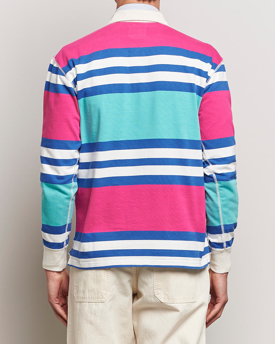 Homme | Pulls Et Tricots | Drake's | Long Sleeve Stripe Rugby Shirt Multi