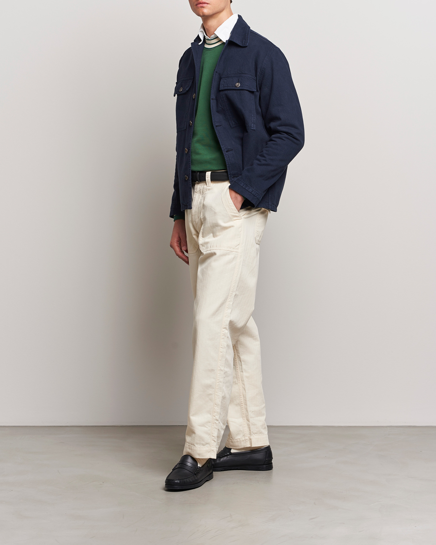 Homme | Chemises | Drake's | Cotton Field Shirt Navy