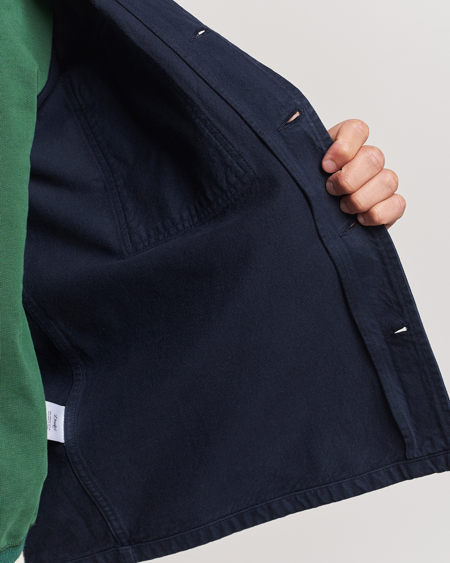 Homme | Chemises | Drake's | Cotton Field Shirt Navy