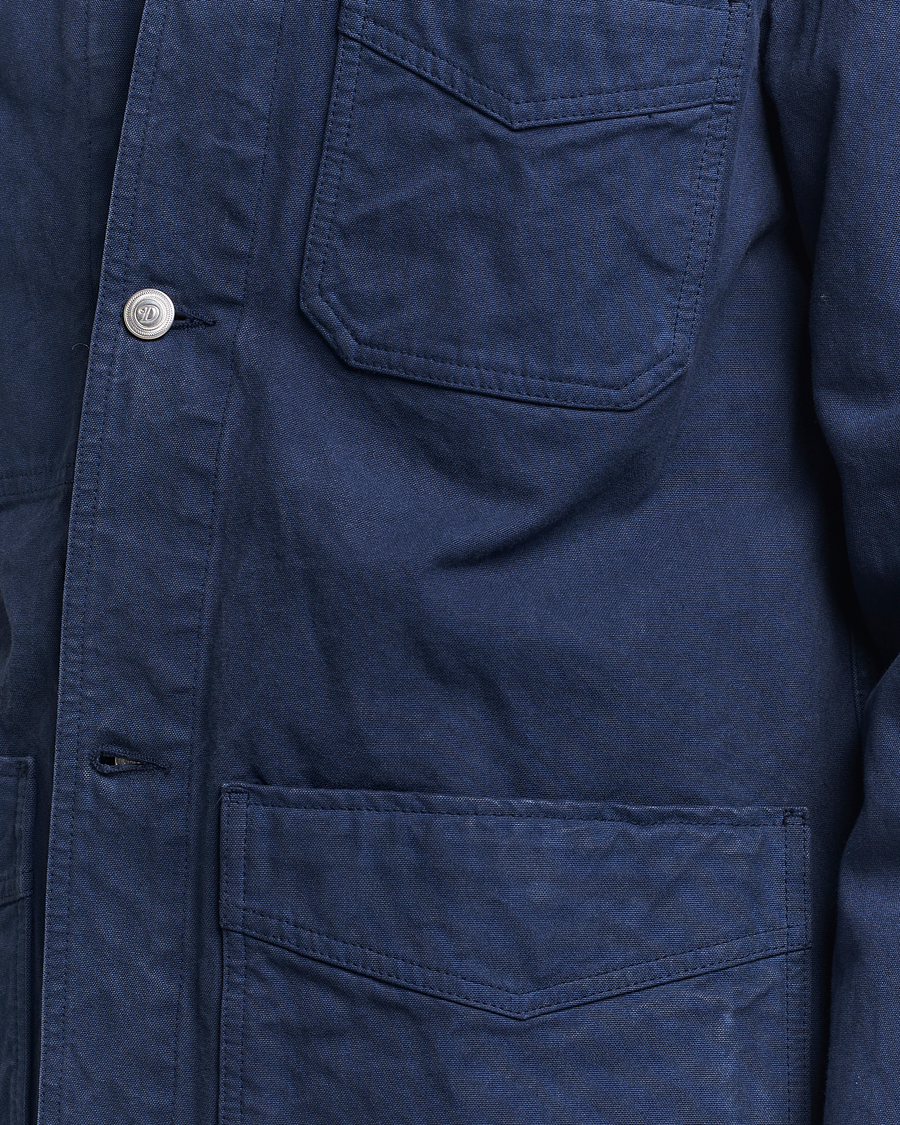 Homme | Manteaux Et Vestes | Drake's | Duck Cotton Canvas Shore Jacket Navy