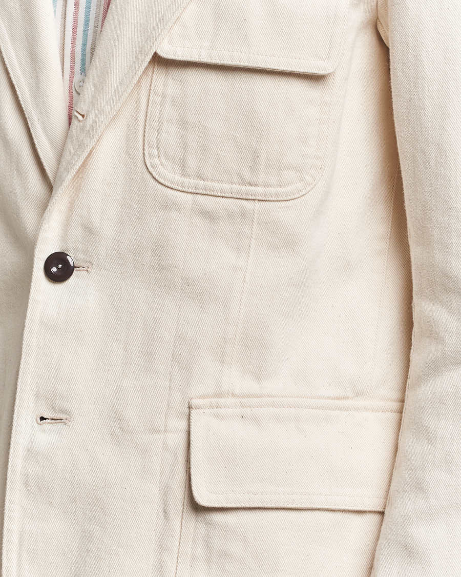 Homme | Blazers | Drake's | MKIV Denim Games Blazer Ecru