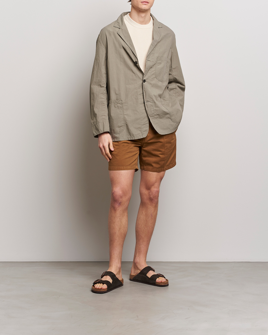Homme | Shorts | Drake's | Cotton Twill Chino Shorts Washed Tobacco
