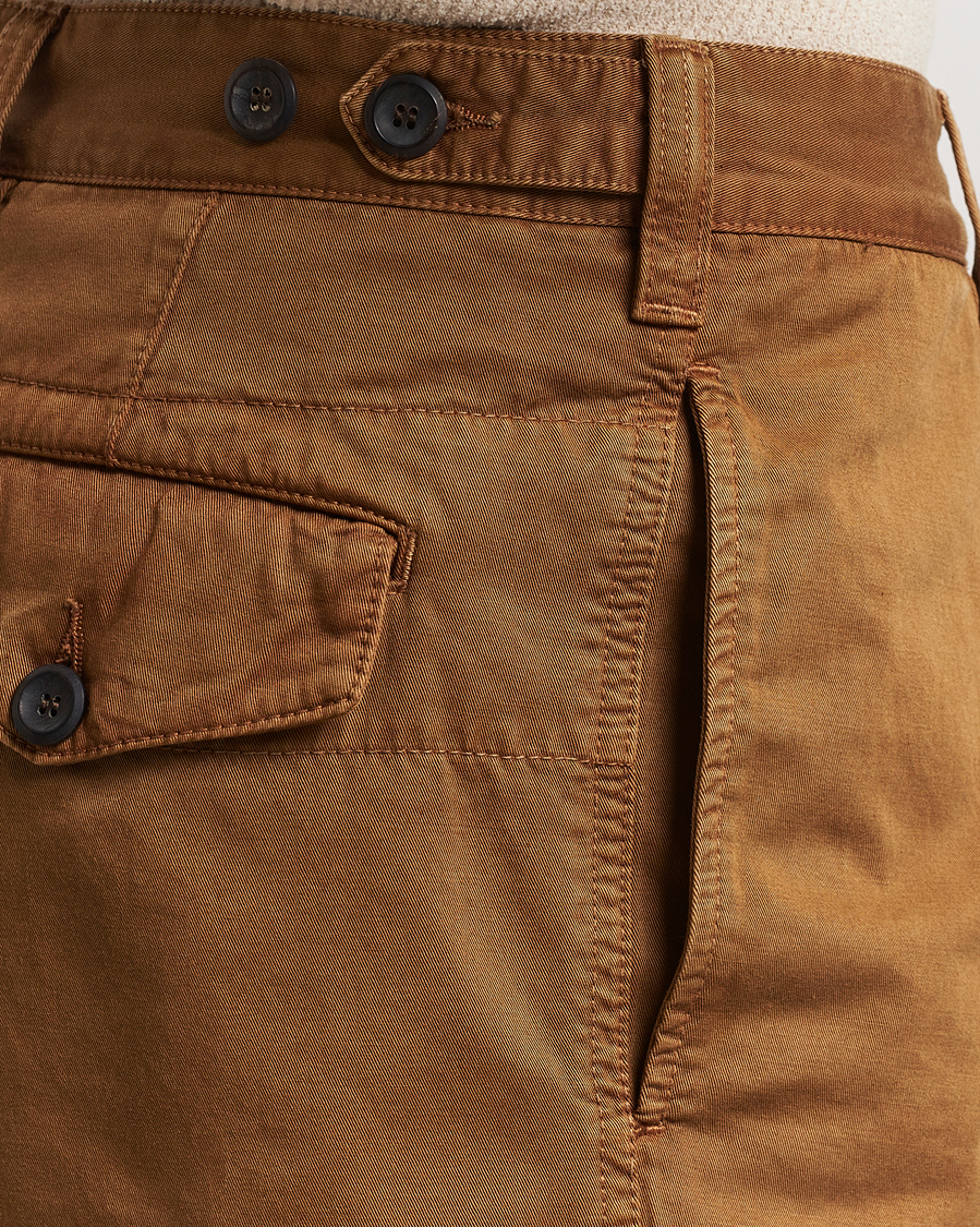 Homme | Shorts | Drake's | Cotton Twill Chino Shorts Washed Tobacco