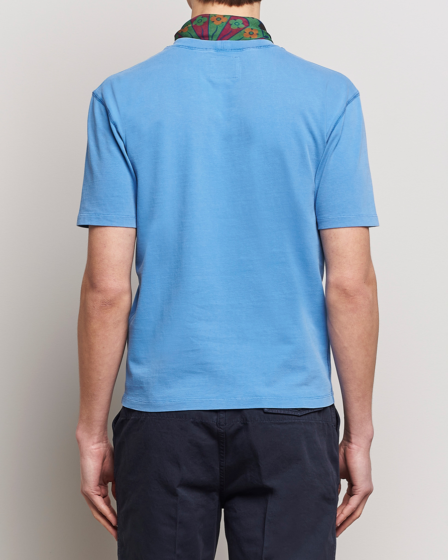 Homme | T-shirts | Drake's | Washed Hiking T-Shirt French Blue