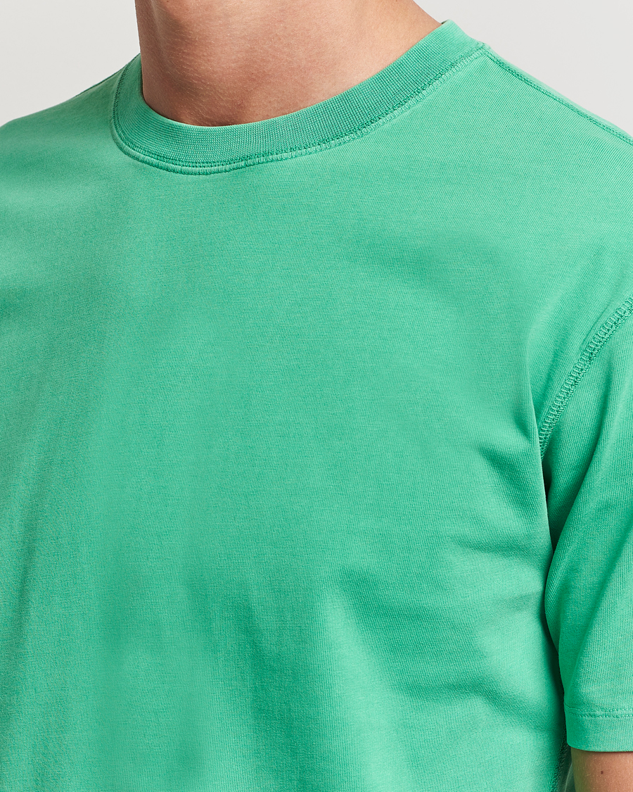 Homme | T-shirts | Drake's | Washed Hiking T-Shirt Green