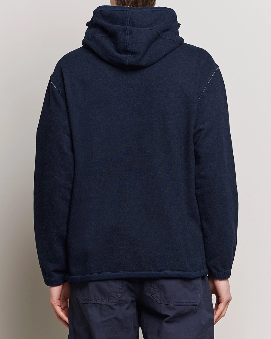 Homme | Pulls Et Tricots | C.P. Company | Washed Indigo Fleece Hooded Sweatshirt Navy