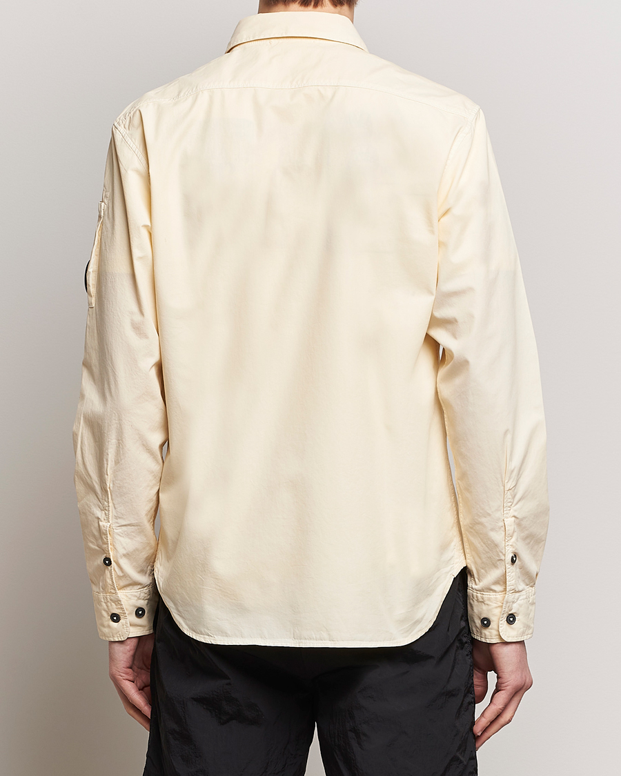 Homme | Chemises | C.P. Company | Long Sleeve Gabardine Pocket Shirt Ecru