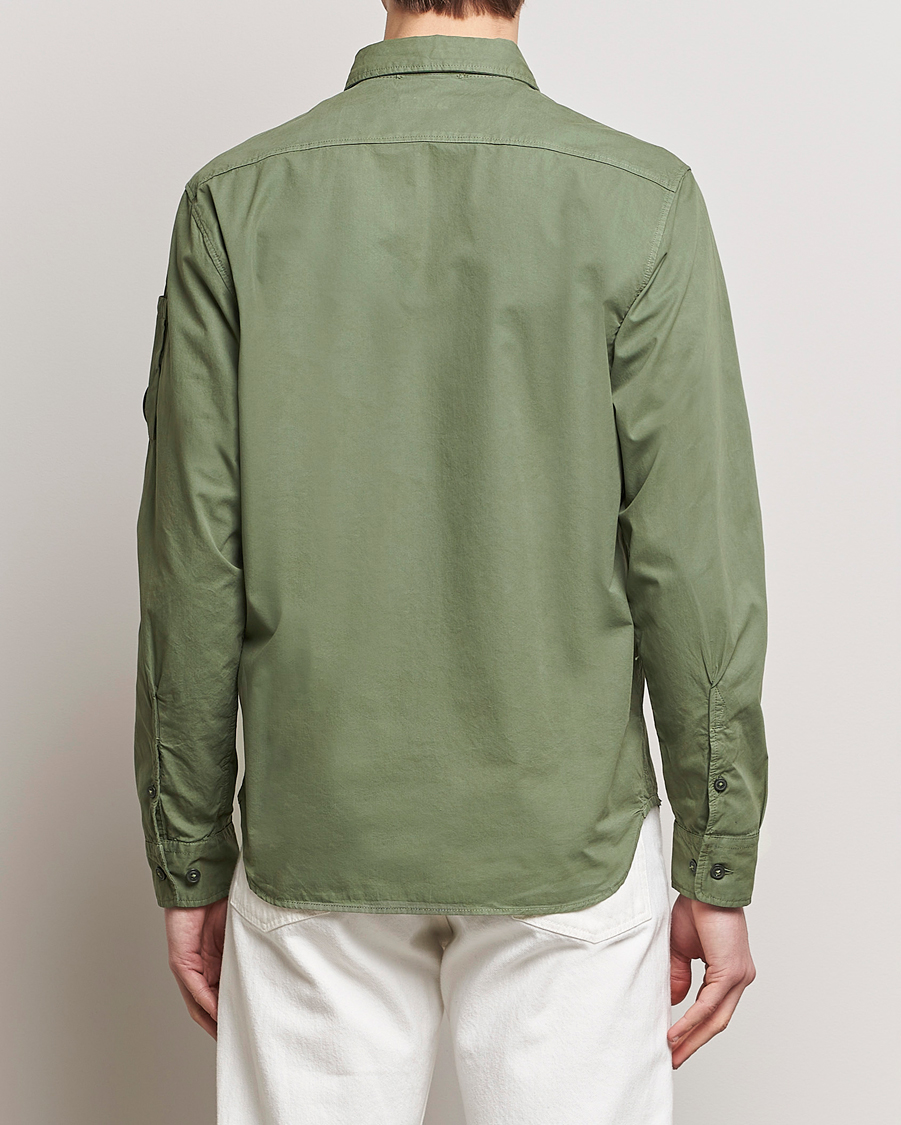 Homme | Chemises | C.P. Company | Long Sleeve Gabardine Pocket Shirt Green