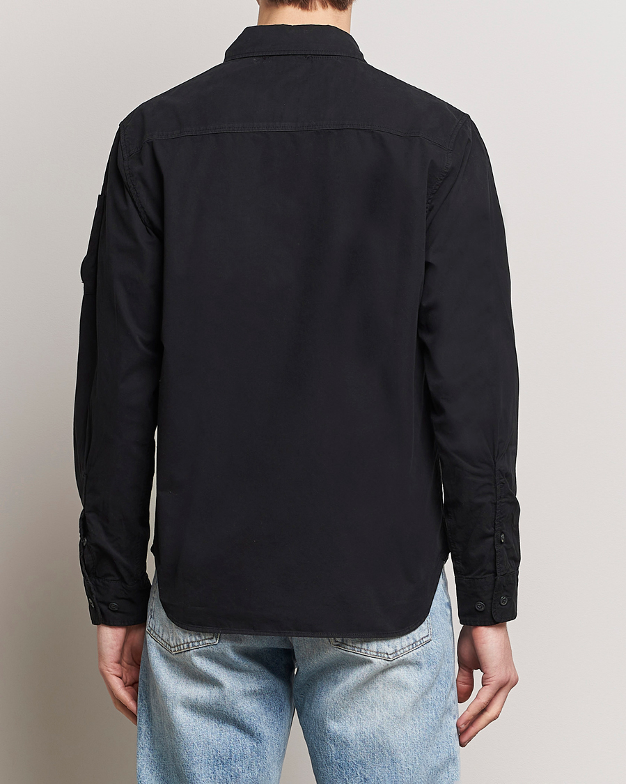 Homme | Chemises | C.P. Company | Garment Dyed Gabardine Zip Shirt Jacket Black