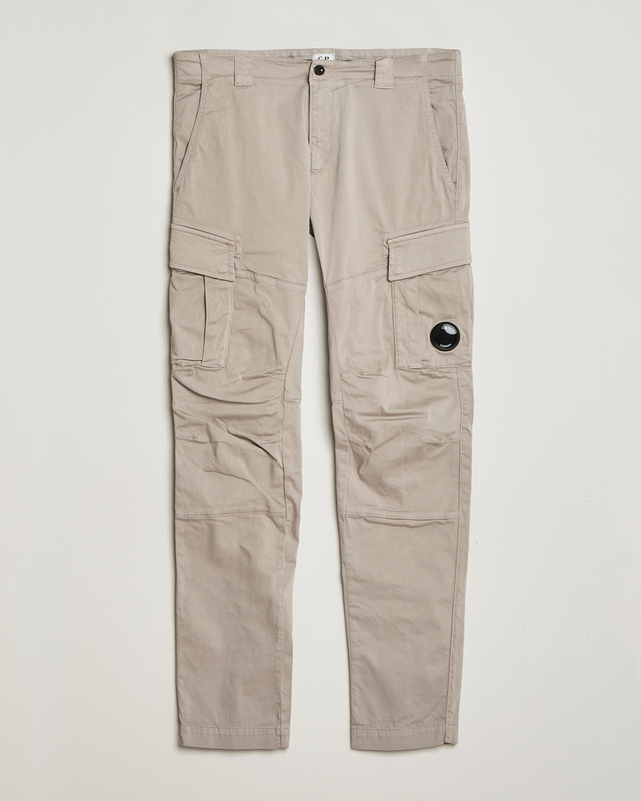 Homme | Pantalons | C.P. Company | Satin Stretch Cargo Pants Beige